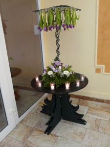 aranjament floral intrare